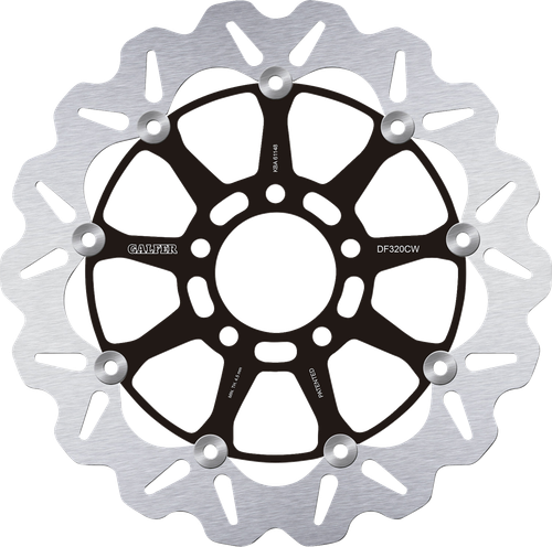 GALFER DF320CW Brake Rotor - Front - Black Carrier - Front Black Carrier