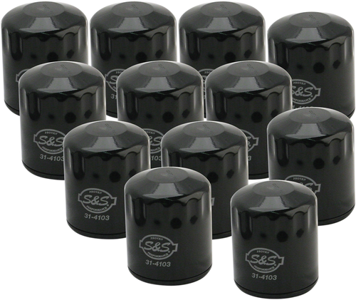 S&S CYCLE 310-0241 Oil Filter - Black 12-Pack