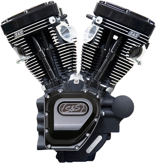 S&S CYCLE 310-0836A T124 Low Compression Long Block Engine - Black Touring
