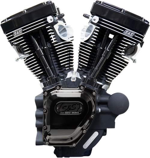 S&S CYCLE 310-0837A T143 Long Block Engine - Black Edition Touring