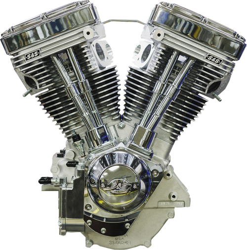 S&S CYCLE 310-1157 V111 Long-Block Engine - 84-'99 Custom Chasis w/Alternator Style Primary