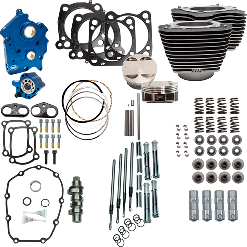 S&S CYCLE 310-1101C 128" Power Package - 4.500" Stroke Water Cooled Black w/Highlights M8
