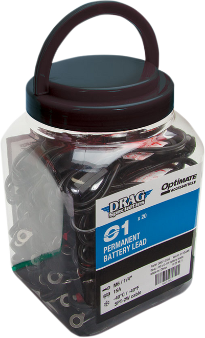 TECMATE O-01DJAR Drag Specialties Permanent Battery Lead O-01 - Jar of 20