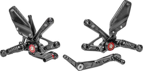 GILLES TOOLING MUE2-Y01-B MUE2 Rearset - Black - Yamaha