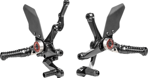 GILLES TOOLING MUE2-D03-B MUE2 Rearset - Black - Ducati