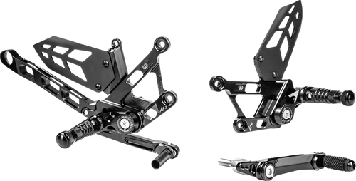 GILLES TOOLING MUE2-Y03-B MUE2 Rearset - Black - Yamaha