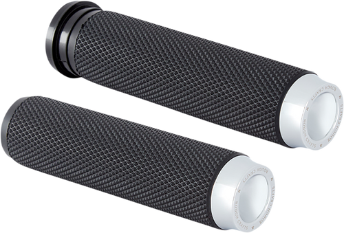 ROUGH CRAFTS RC-500-003 Grips - Knurled TBW Chrome
