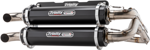 TRINITY RACING TR-4166D-BK Dual Exhaust - Black