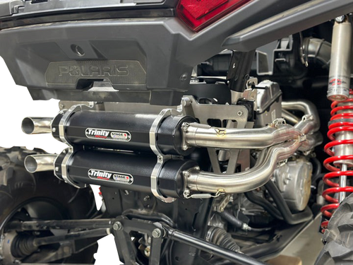 TRINITY RACING TR-4190D-SS Full Dual Exhaust System - Stainless - RZR XP 1000 - Stainless RZR XP 1000