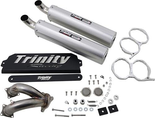 TRINITY RACING TR-4173S Stage 5 Slip-On Mufflers - Brushed