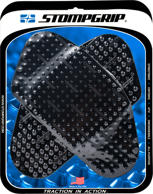 STOMPGRIP 55-10-0017B Volcano Profile Traction Pad Tank Grips - Volcano Black Honda CBR '03-'07