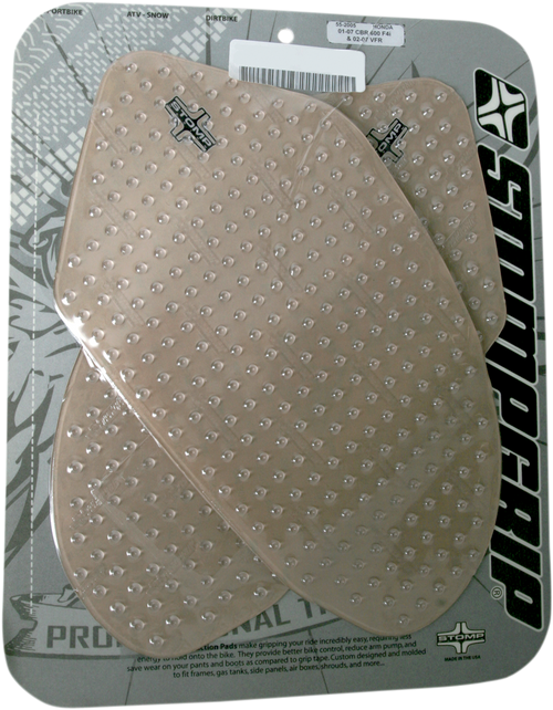 STOMPGRIP 55-10-0019C Volcano Profile Traction Pad Tank Grips - Volcano Clear Honda CBR/VF '00-'13