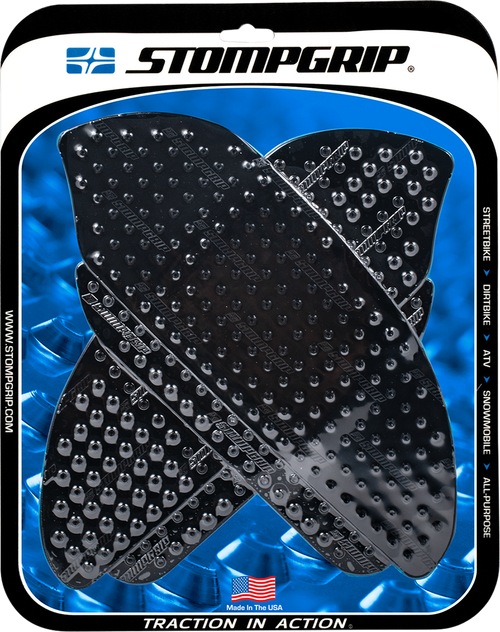 STOMPGRIP 55-10-0020B Volcano Profile Traction Pad Tank Grips - Volcano Black Honda CBR '07-'12