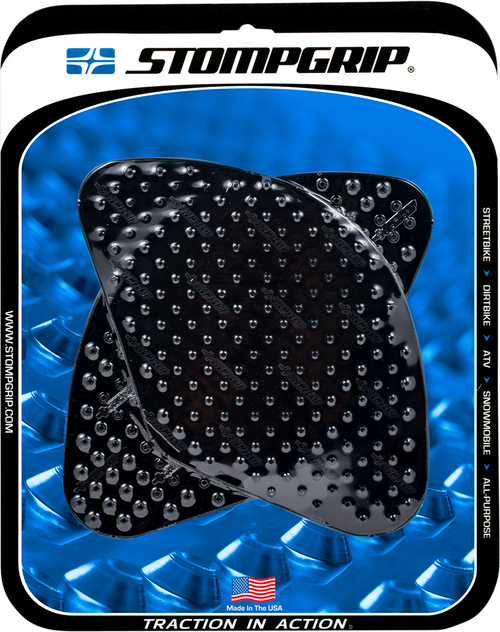 STOMPGRIP 55-10-0051B Volcano Profile Traction Pad Tank Grips - Volcano Black Suzuki SV '00-'15