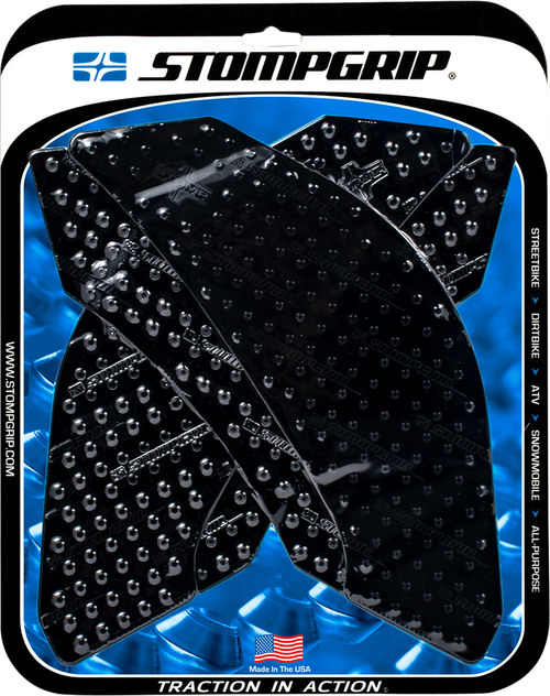 STOMPGRIP 55-10-0008B Volcano Profile Traction Pad Tank Grips - Volcano Black Yamaha FZ/XJ '09-'15