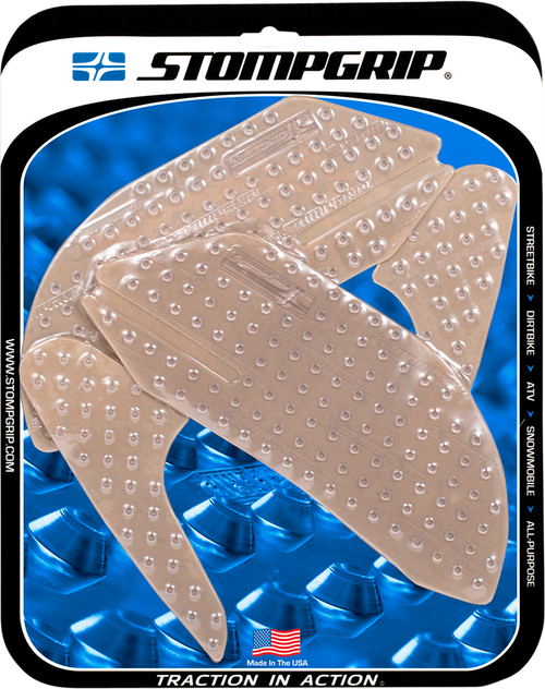 STOMPGRIP 55-10-0068C Volcano Profile Traction Pad Tank Grips - Volcano Clear Ducati Panigale '12-'24