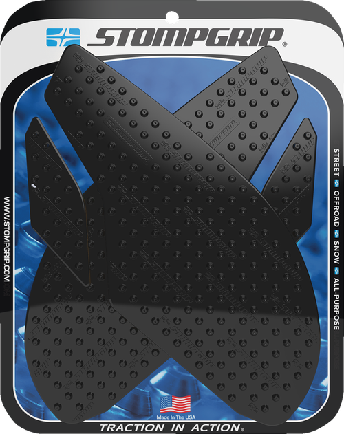 STOMPGRIP 55-10-0078B Volcano Profile Traction Pad Tank Grips - Volcano Black Triumph Daytona/Street '13-'25