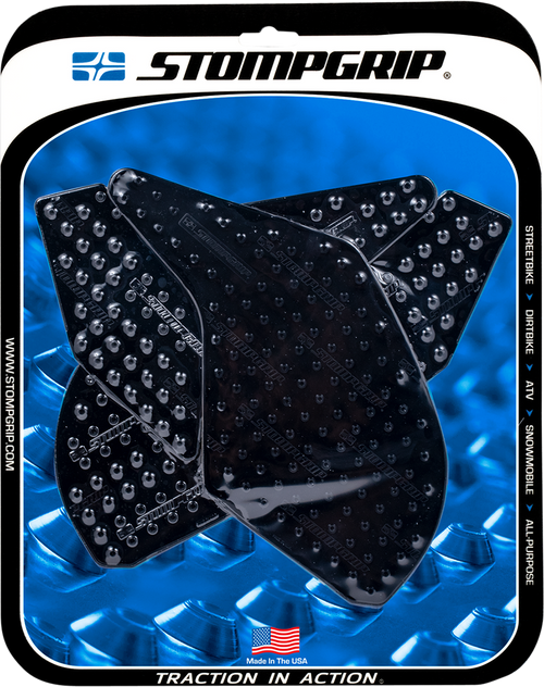 STOMPGRIP 55-10-0043B Volcano Profile Traction Pad Tank Grips - Volcano Black Kawasaki Ninja '13-'17