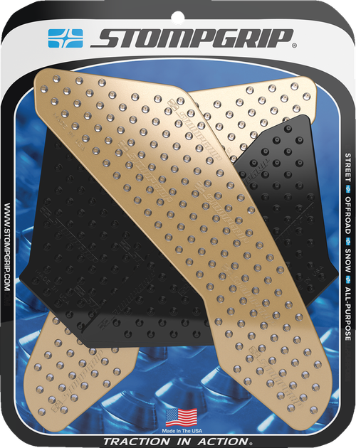 STOMPGRIP 55-10-0142H Volcano Profile Traction Pad Tank Grips - Volcano Clear/Black Honda CBR '17-'25