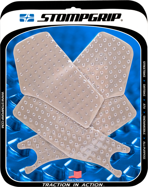 STOMPGRIP 55-10-0158C Volcano Profile Traction Pad Tank Grips - Volcano Clear Honda CRF '17-'20
