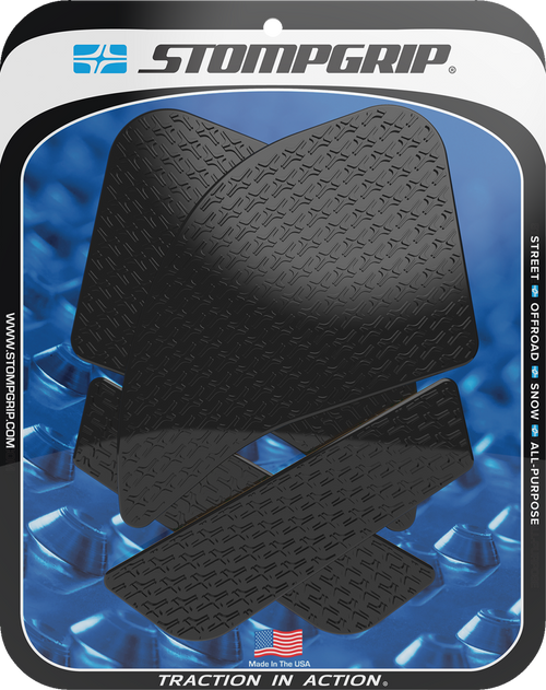 STOMPGRIP 55-14-0178B Icon Profile Traction Pad Tank Grips - Icon Black Kawasaki Ninja '20-'24