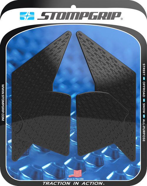 STOMPGRIP 55-14-0196B Icon Profile Traction Pad Tank Grips - Icon Black Yamaha Tenere '21-'25
