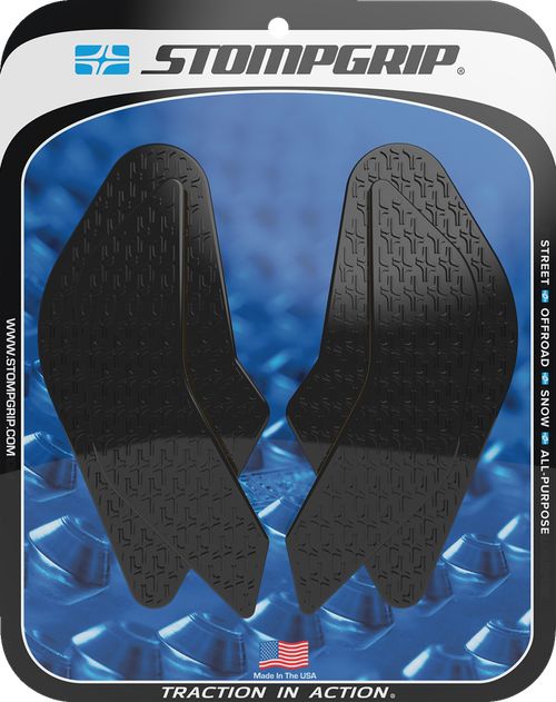 STOMPGRIP 55-14-0210B Icon Profile Traction Pad Tank Grips - Icon Black Suzuki GS '24-'25
