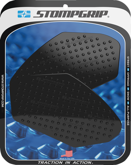 STOMPGRIP 55-10-0140B Volcano Profile Traction Pad Tank Grips - Volcano Black Kawasaki Ninja/Z