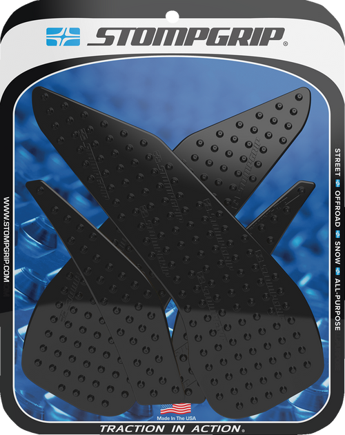 STOMPGRIP 55-10-0166B Volcano Profile Traction Pad Tank Grips - Volcano Black Ducati Hypermotard '19-'25