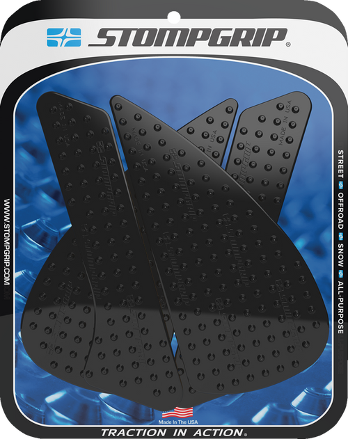STOMPGRIP 55-10-0177B Volcano Profile Traction Pad Tank Grips - Volcano Black Honda CBR '21-'25