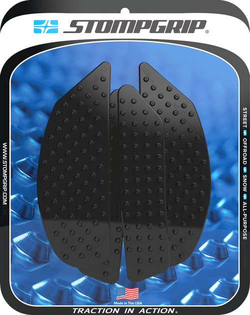 STOMPGRIP 55-10-0203B Volcano Profile Traction Pad Tank Grips - Volcano Black Yamaha MT '22-'25
