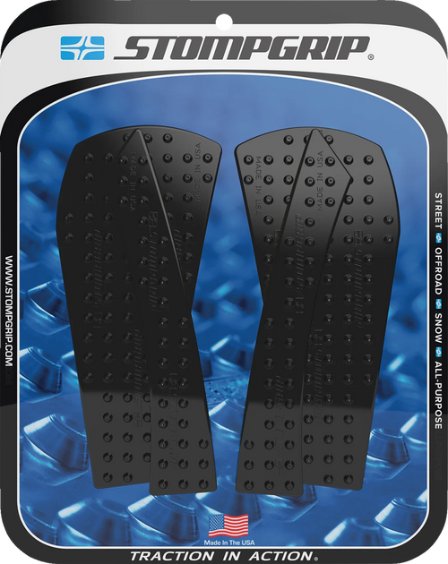 STOMPGRIP 55-10-0206B Volcano Profile Traction Pad Tank Grips - Volcano Black KTM Adventure '23-'25