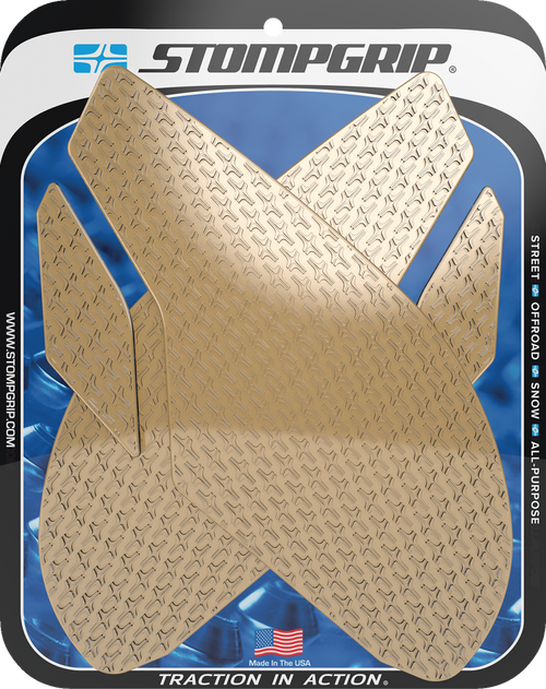 STOMPGRIP 55-14-0078C Icon Profile Traction Pad Tank Grips - Icon Clear Triumph Daytona/Street '13-'25