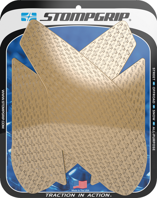STOMPGRIP 55-14-0136C Icon Profile Traction Pad Tank Grips - Icon Clear Suzuki SV '16-'25