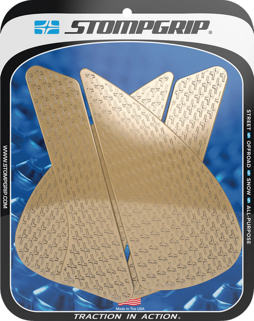 STOMPGRIP 55-14-0177C Icon Profile Traction Pad Tank Grips - Icon Clear Honda CBR '21-'25
