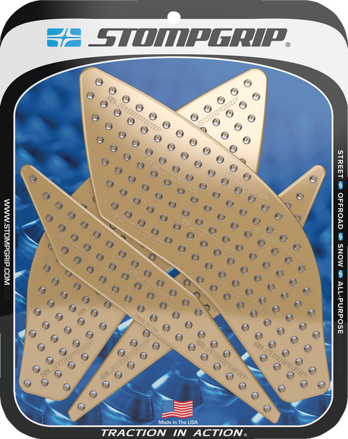 STOMPGRIP 55-10-0099C Volcano Profile Traction Pad Tank Grips - Volcano Clear Yamaha YZF '15-'25