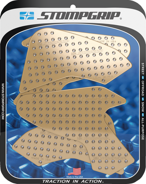 STOMPGRIP 55-10-0176C Volcano Profile Traction Pad Tank Grips - Volcano Clear BMW F '20-'25