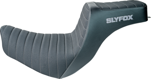 SLYFOX 4701B-slyfox High Noon Seat - Vinyl Classic Stitch Silver Logo FL/FX '18-'24