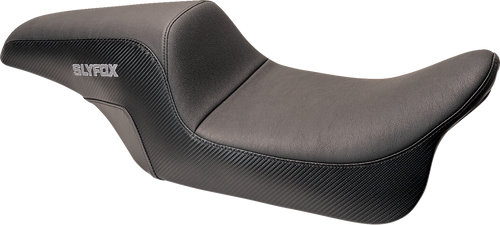 SLYFOX SlyFox4682B The Drifter Seat - Gray Logo Smooth Vinyl Carbon Fiber Dyna '06-'17