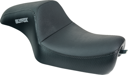 SLYFOX 4684B-slyfox The Drifter Seat - Gray Logo Black Vinyl w/ Slipstop Carbon Fiber XL '04-'22