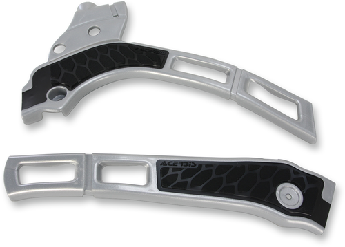 ACERBIS 2464741015 X-Grip Frame Guards - Silver/Black YZ 125/250/X