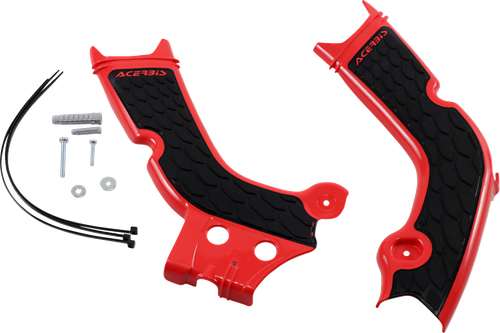 ACERBIS 2736331018 X-Grip Frame Guards - Red/Black Honda