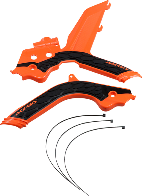 ACERBIS 2733445225 X-Grip Frame Guards - '16 OEM Orange/Black KTM