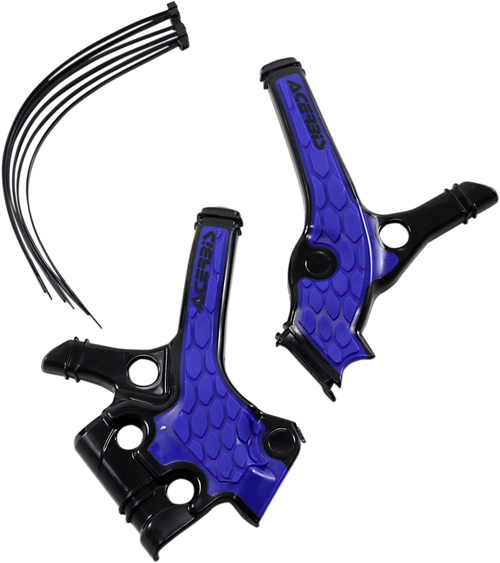 ACERBIS 2736381004 X-Grip Frame Guards - Black/Blue YZ 65