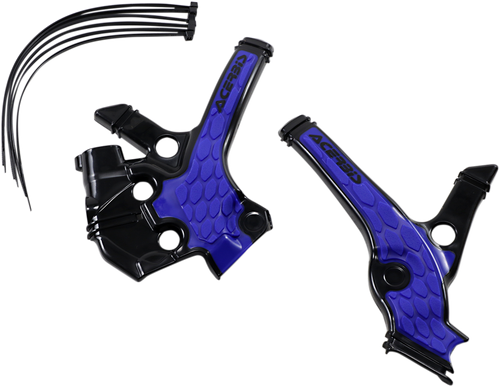 ACERBIS 2736391004 X-Grip Frame Guards - Black/Blue YZ 85
