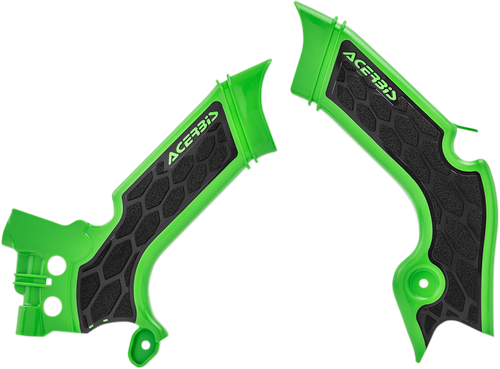 ACERBIS 2742601089 X-Grip Frame Guards - Green/Black KX 250/450