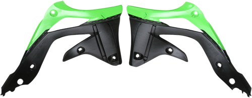 ACERBIS 2250431089 Replacement Radiator Shrouds - Green/Black Kawasaki KX '12-'15