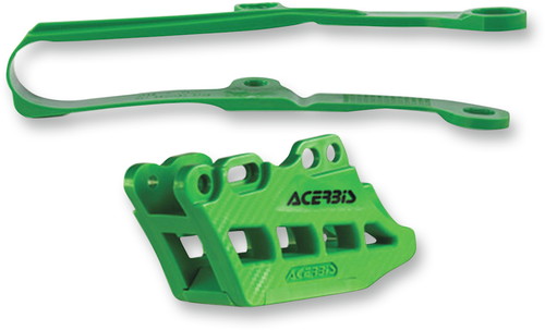 ACERBIS 2449450006 Chain Guide and Slider Kit - Kawasaki KX250F/450F Green
