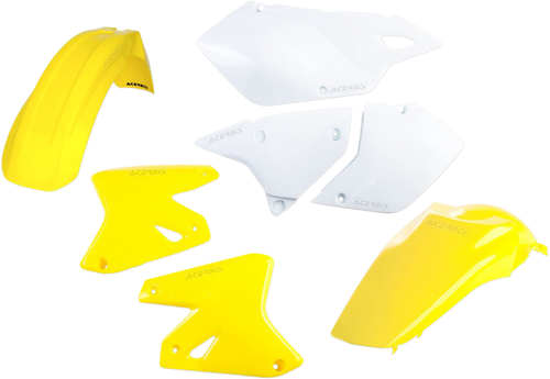 ACERBIS 2041080206 Standard Body Replacement Plastic Kit - '05 OEM Yellow/White Kawasaki | Suzuki '00-'07