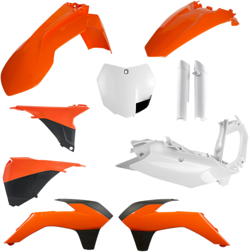 ACERBIS 2449585226 Full Replacement Plastic Kit - '16 OEM Orange/White/Black KTM SX/XC '13-'14